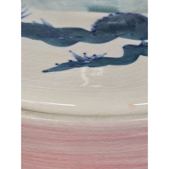 Handcrafted Ellis Pottery Desert Scene Lidded Pottery Bowl - Picture 8 of 13